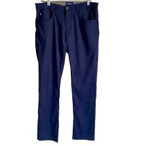 Chaps Slim Straight Blue Lightweight Nylon Blend Pants Men's 32 x 30 NEW